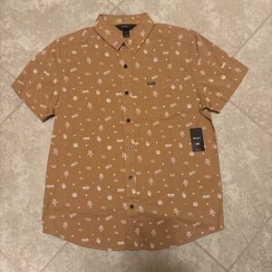 RVCA Men's Kimura SS Short Sleeve Button Down Shirt Size M Balance of Opposites